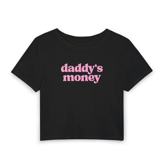 Daddy’s Money Baby Tee | Cute Coquette Graphic Crop Top
