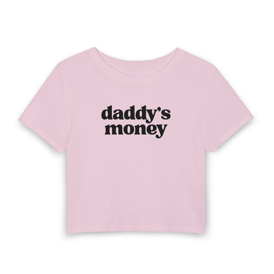 Daddy’s Money Baby Tee | Cute Coquette Graphic Crop Top
