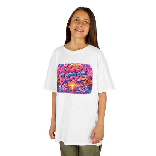 God + Love Youth Tee | Colorful Confidence & Summer Energy