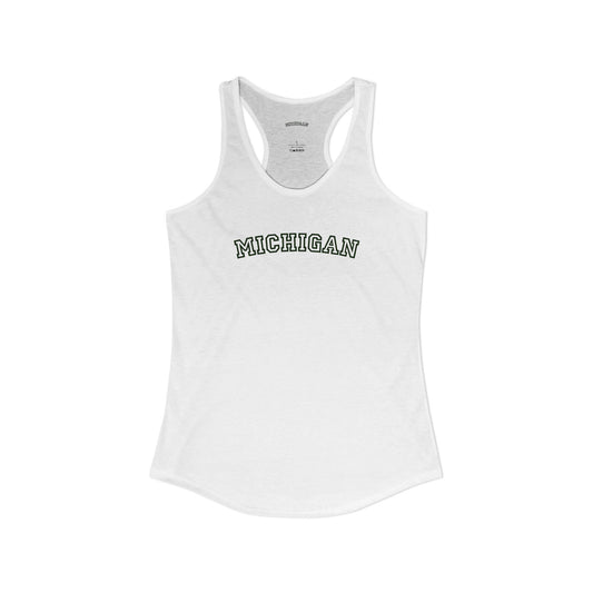 Michigan Varsity Graphic Tank | Retro Michigan Shirt | Midwest Aesthetic Tee | Trendy State Pride Shirt | College Style Tee