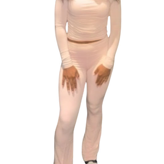 HONEY + LOUNGE FOLD-OVER FLARE LEGGING