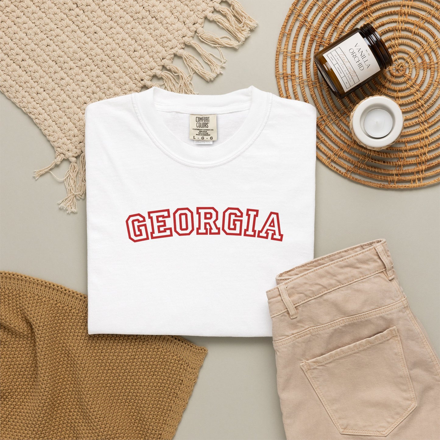 Georgia Varsity Graphic Tee | Retro Georgia Shirt | Southern Aesthetic Tee | Trendy College Style Shirt