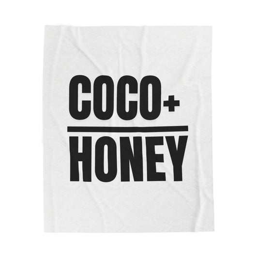 Coco Honey Velveteen Plush Blanket — Soft Cozy Throw