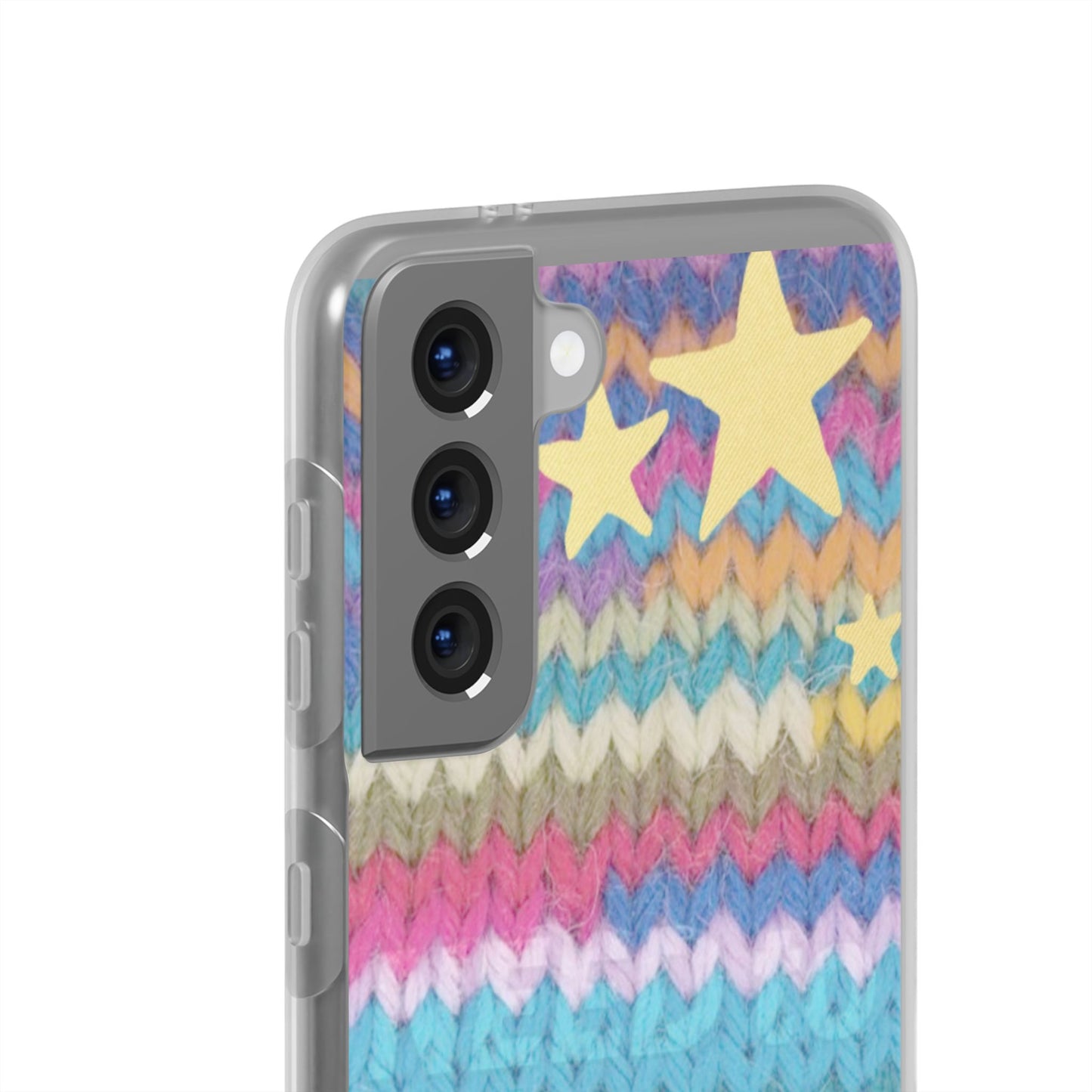 Pastel Knit Star Phone Case | Cozy Rainbow Aesthetic Case