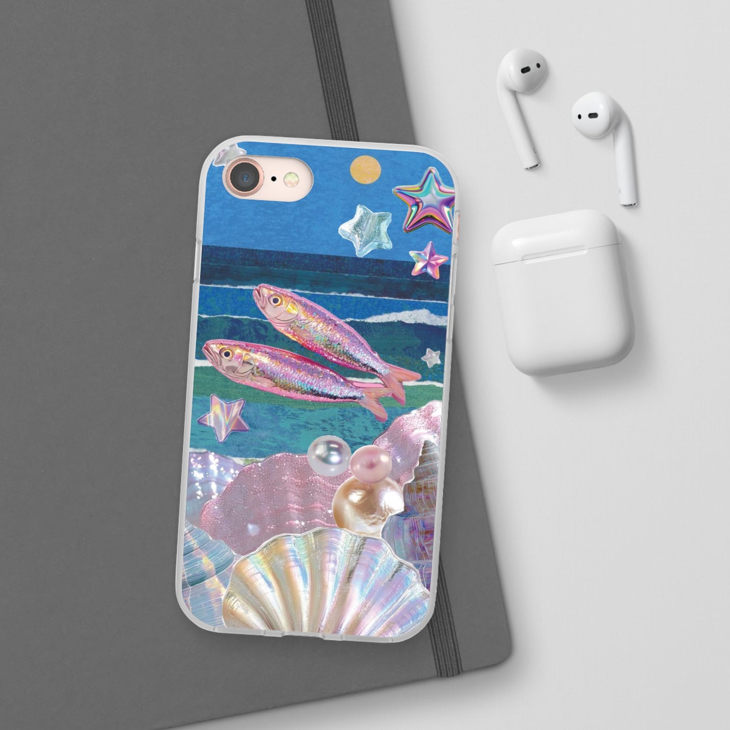 Iridescent Seashell Phone Case | Mermaidcore Ocean Aesthetic Case