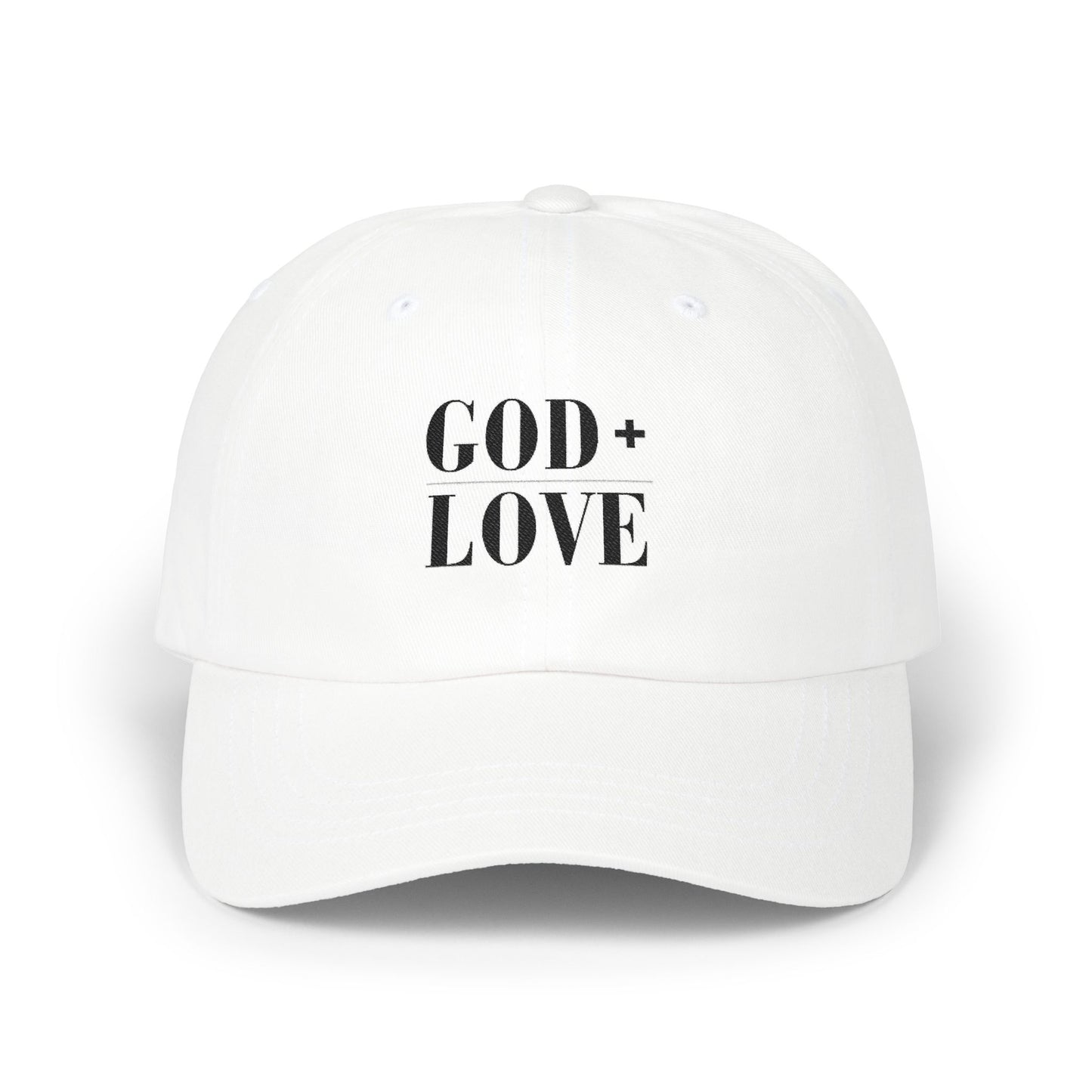 God + Love Statement Hat | Faith-Based Adjustable Dad Cap