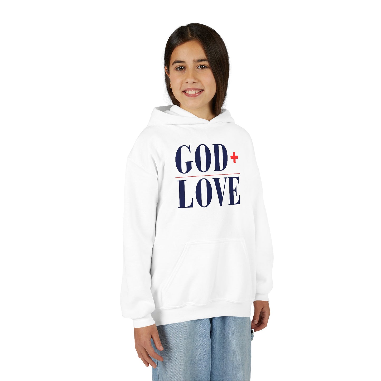 USA God Bless Love Statement Hoodie – YOUTH