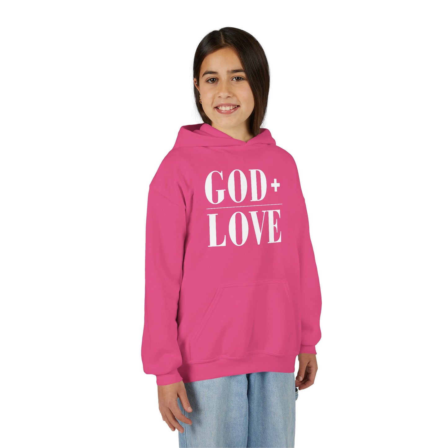 God + Love Statement Hoodie – Youth
