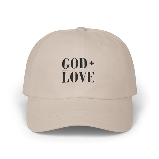 God + Love Statement Hat | Faith-Based Adjustable Dad Cap
