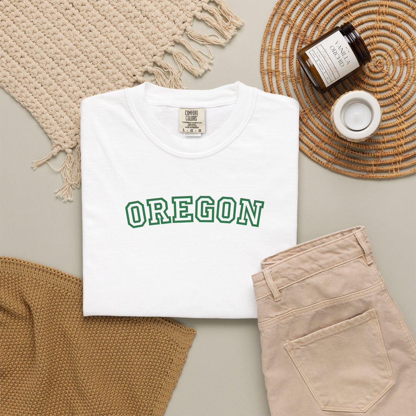 Oregon Varsity Graphic Tee | Retro Oregon Shirt | Pacific Northwest Aesthetic Tee | Trendy State Pride Shirt