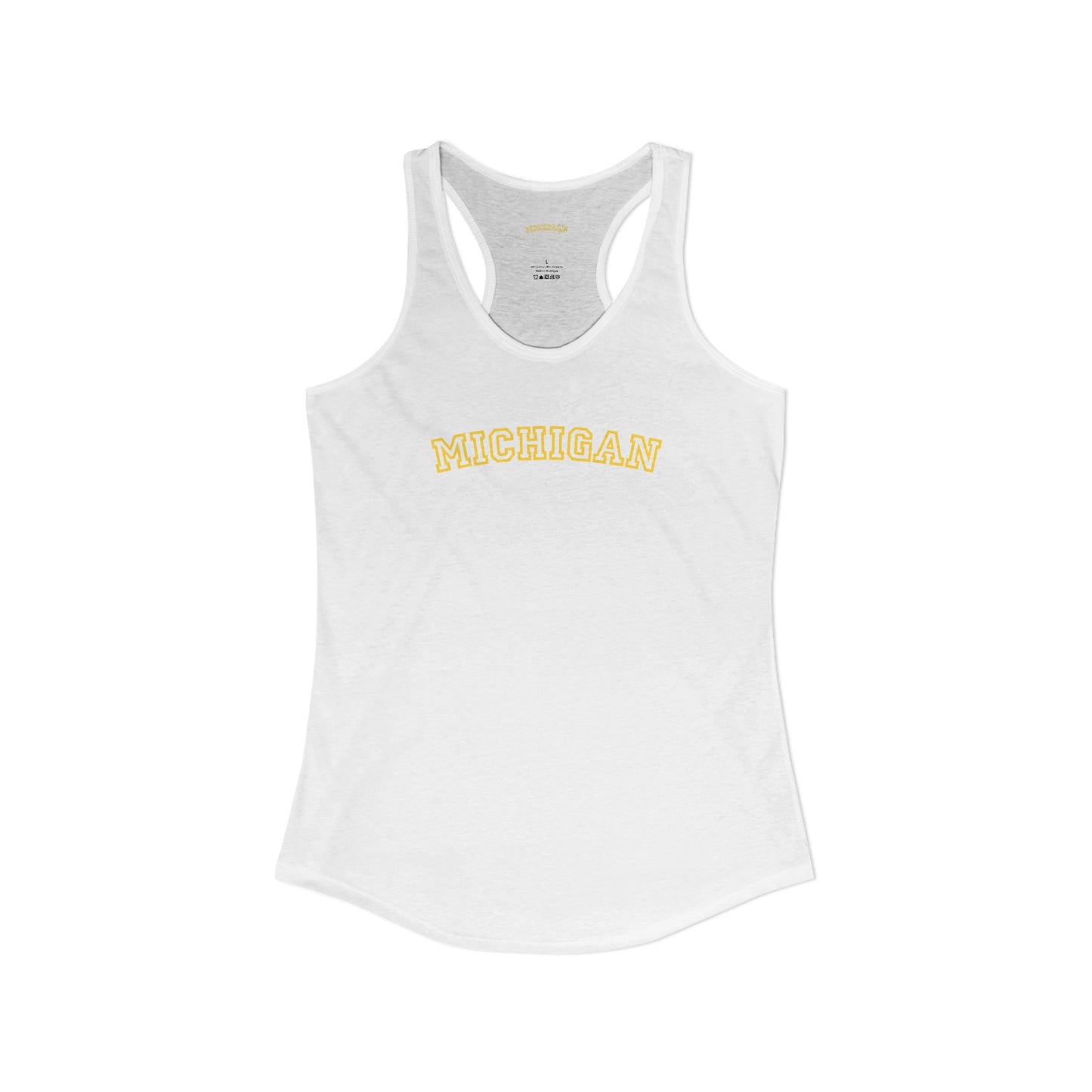 Michigan Varsity Graphic Tank | Retro Michigan Shirt | Midwest Aesthetic Tee | Trendy State Pride Shirt | College Style Tee