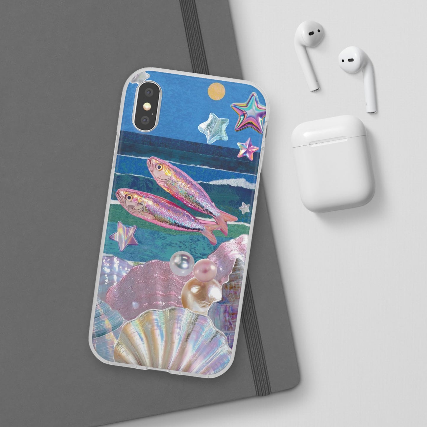 Iridescent Seashell Phone Case | Mermaidcore Ocean Aesthetic Case