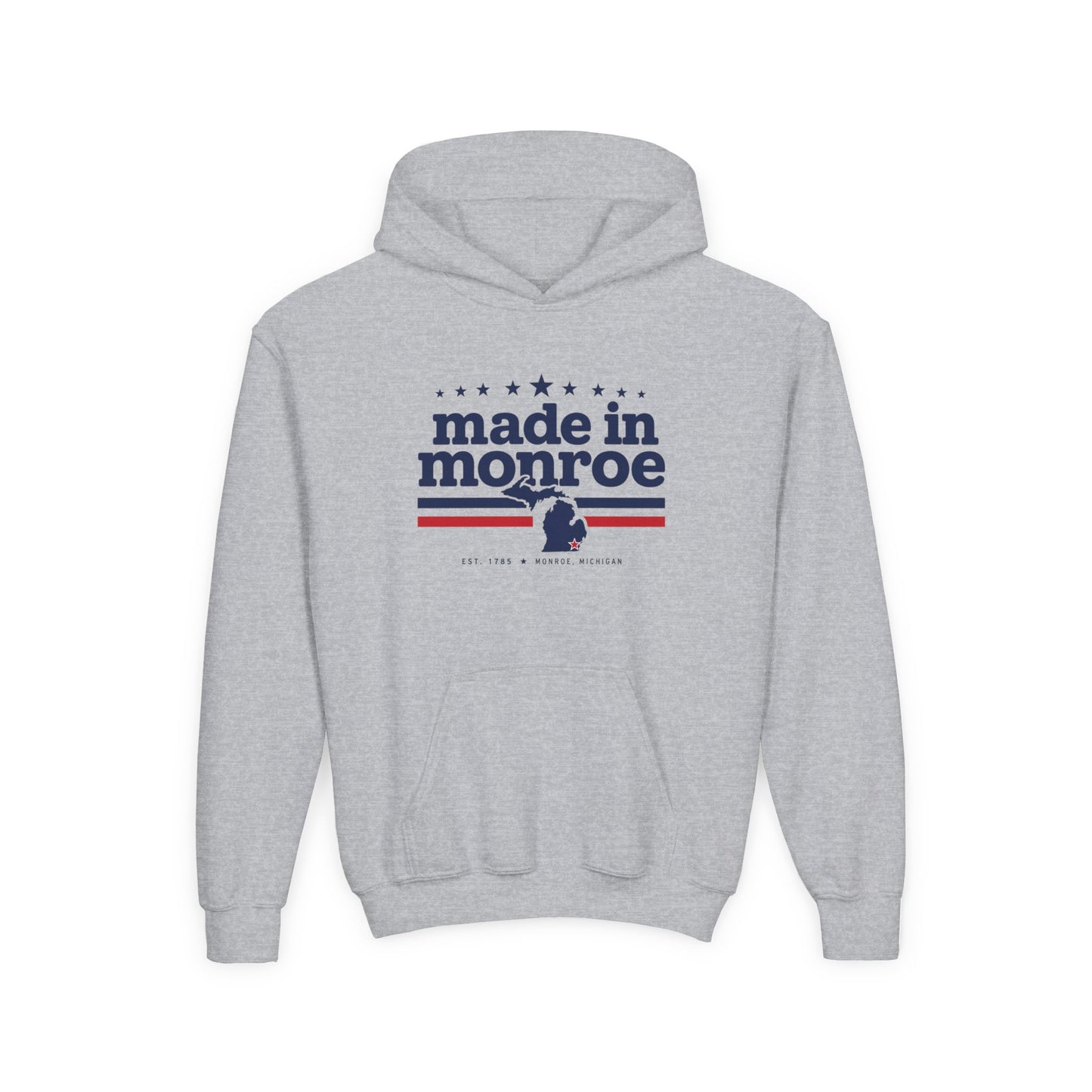 Made in Monroe Vintage Hometown Hoodie- YOUTH