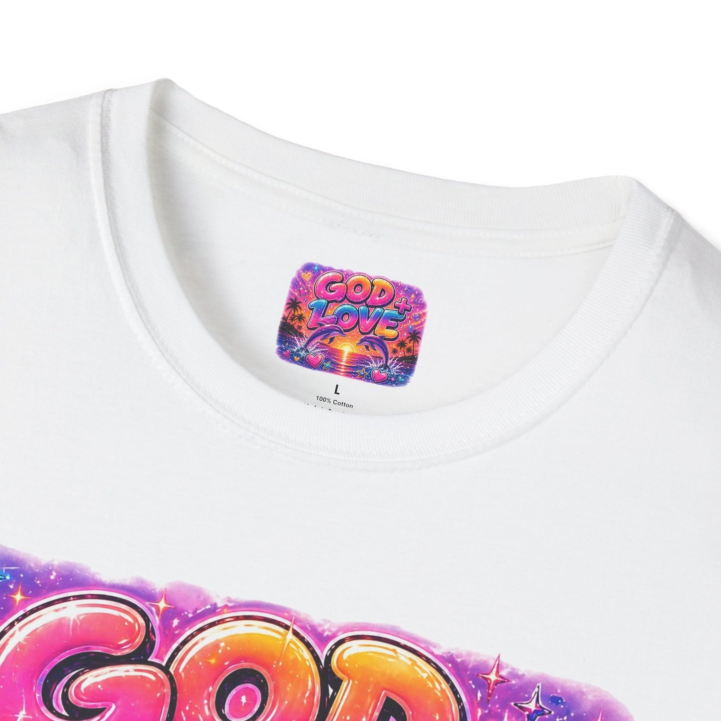 God + Love Sunset Paradise Tee | Bold Faith Statement | It Girl Energy