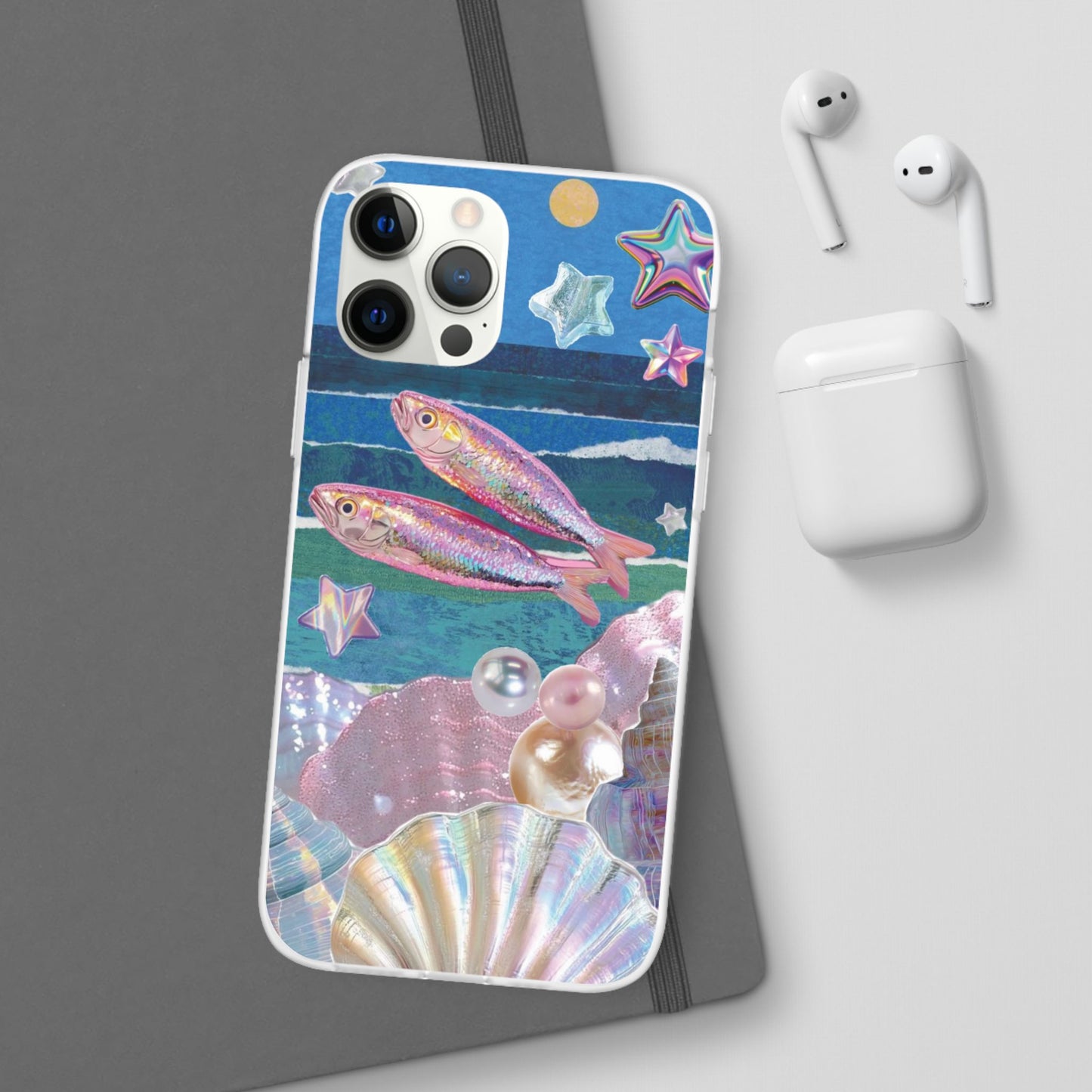 Iridescent Seashell Phone Case | Mermaidcore Ocean Aesthetic Case