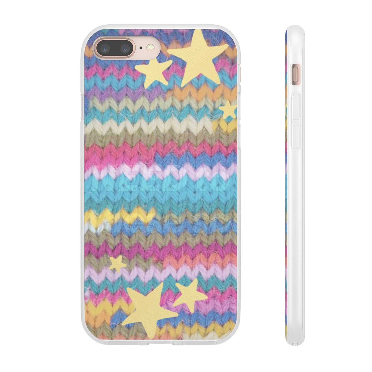 Pastel Knit Star Phone Case | Cozy Rainbow Aesthetic Case