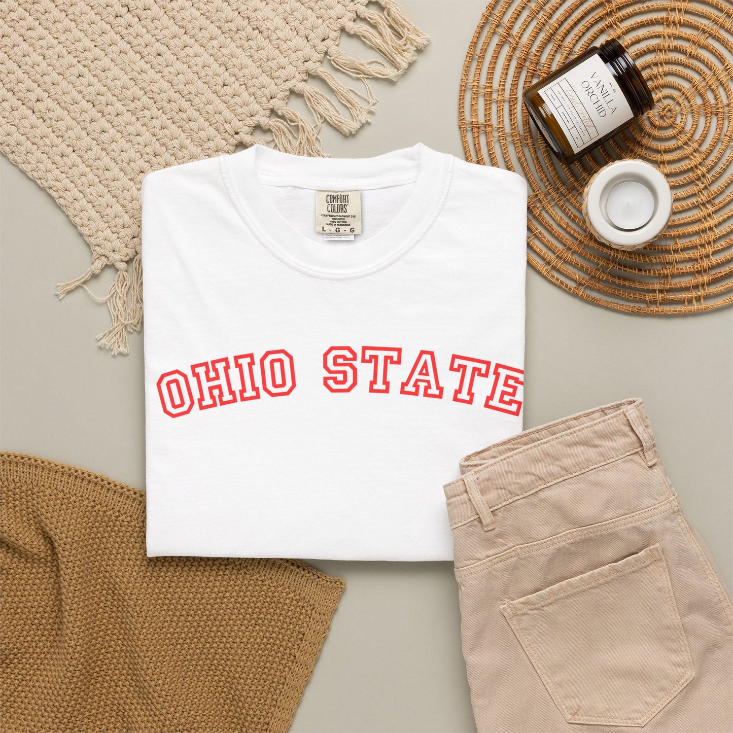 Ohio State Varsity Tee | Retro College Style Shirt | Trendy Game Day Graphic Tee | Ohio Football Aesthetic Shirt