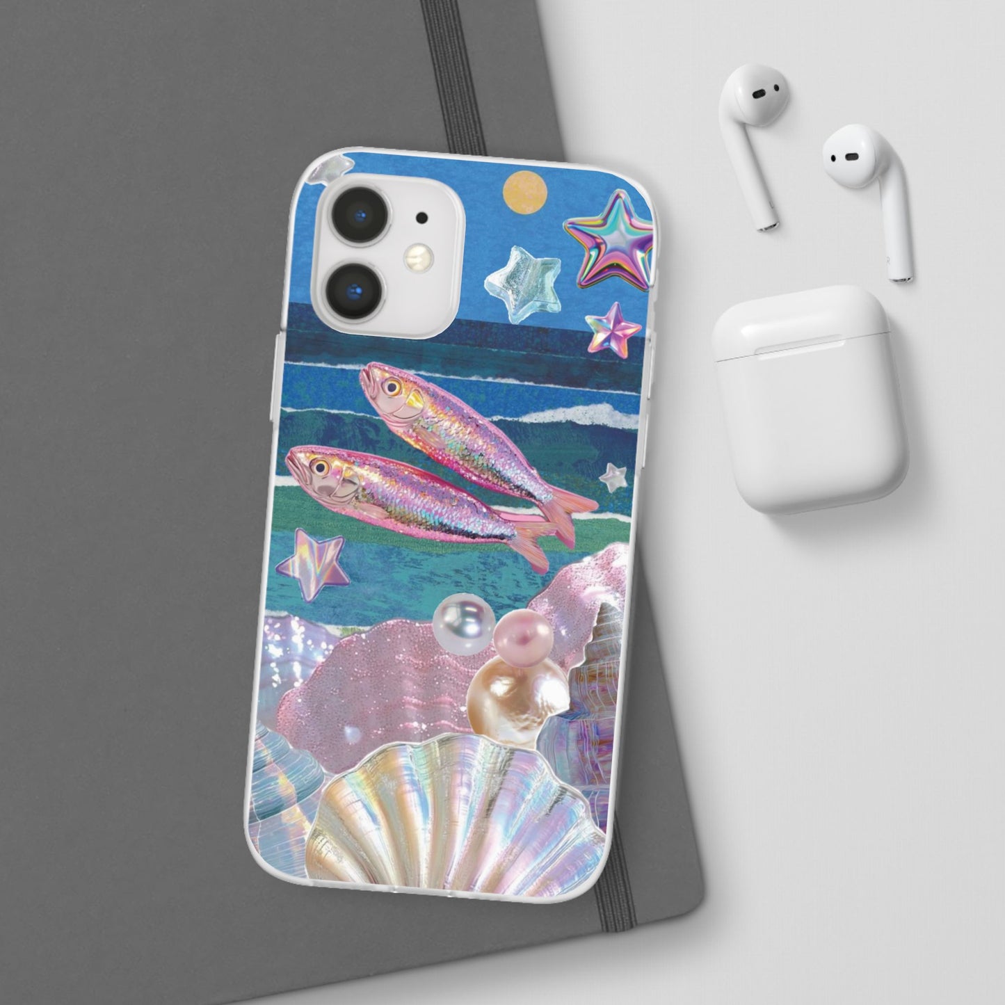 Iridescent Seashell Phone Case | Mermaidcore Ocean Aesthetic Case