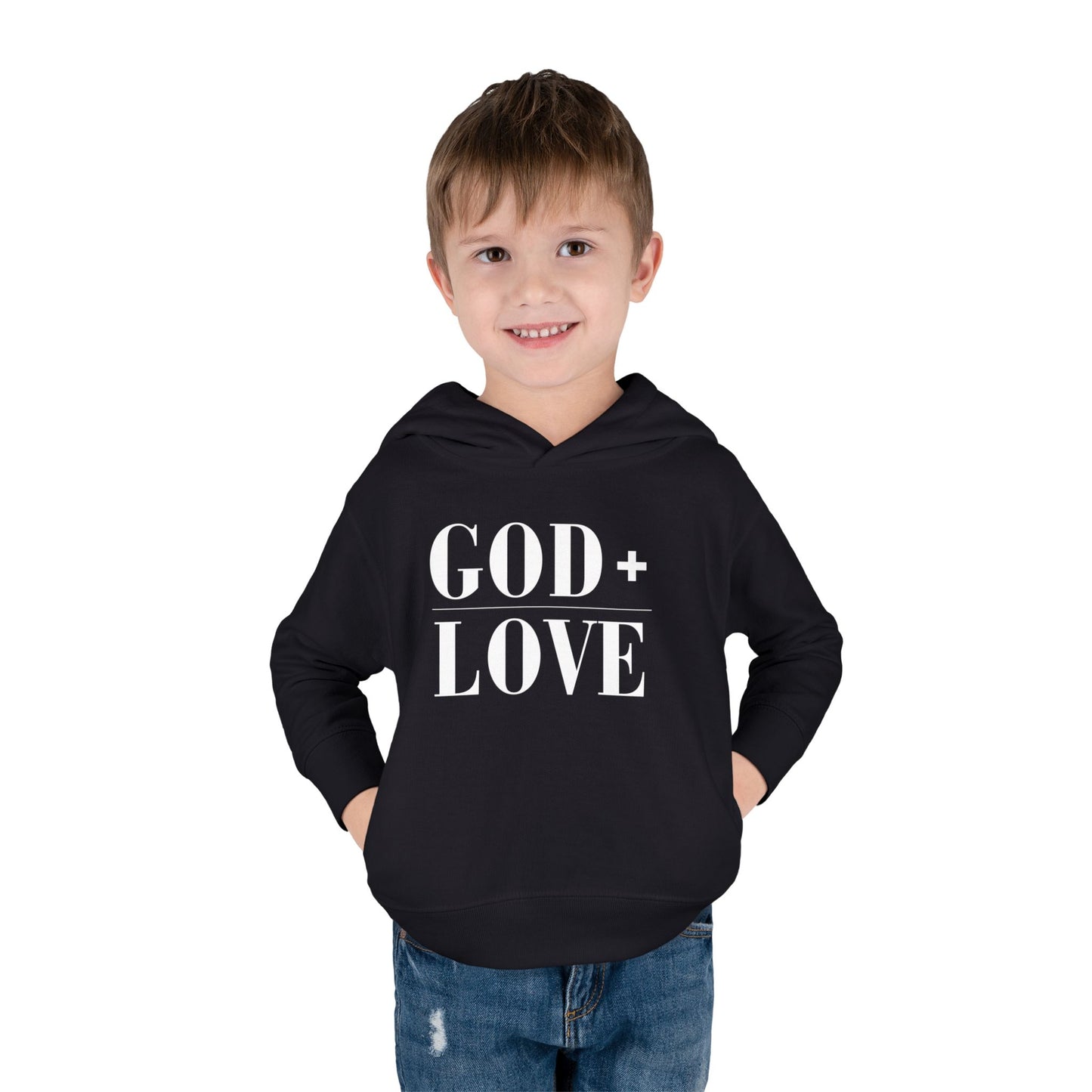 God + Love Statement Hoodie – Toddler