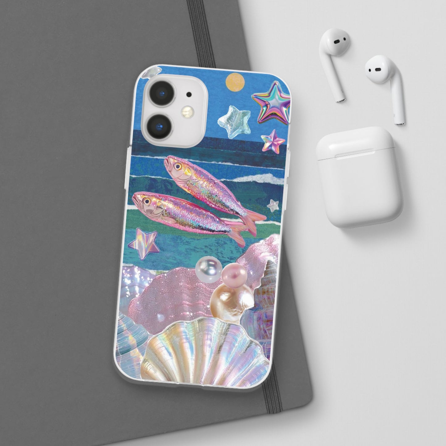 Iridescent Seashell Phone Case | Mermaidcore Ocean Aesthetic Case