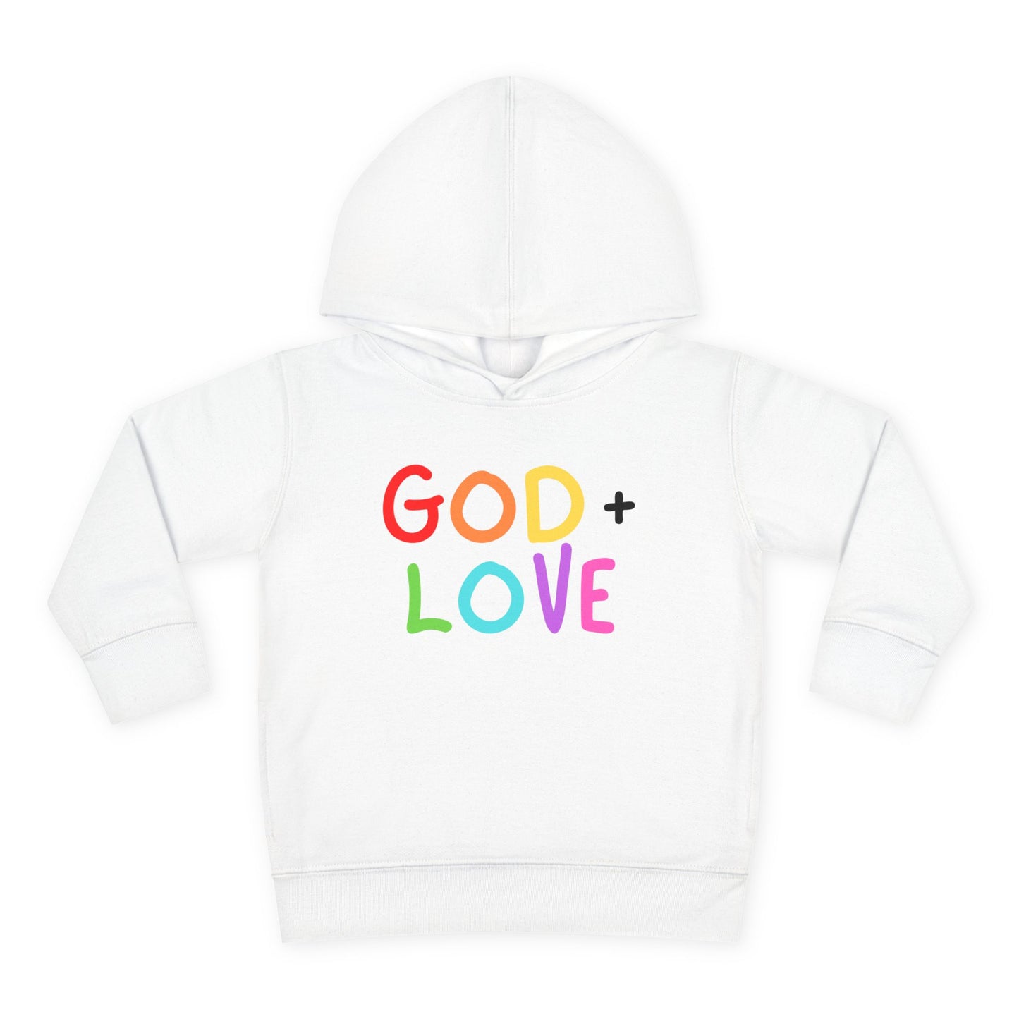 God + Love Color Statement Hoodie – Toddler