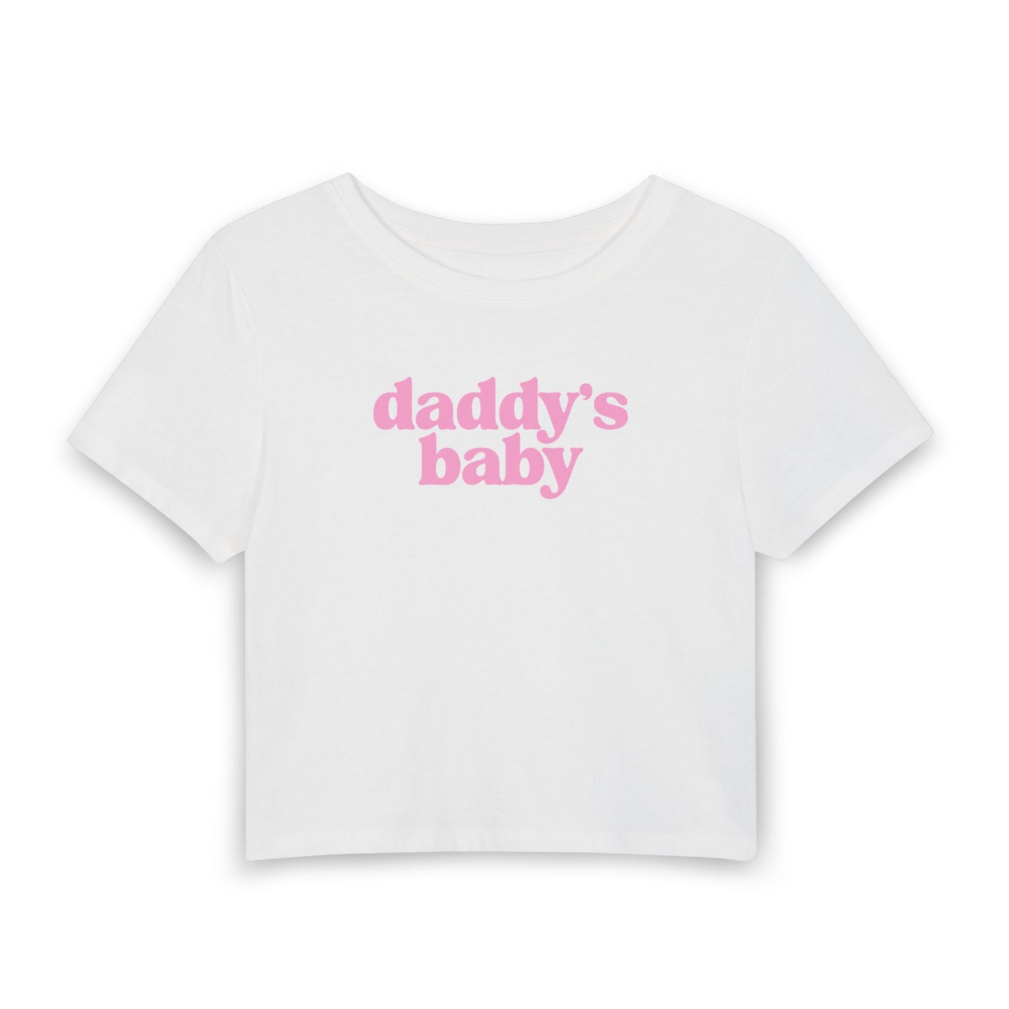 Daddy’s Baby Baby Tee | Cute Pink Graphic Crop Tee