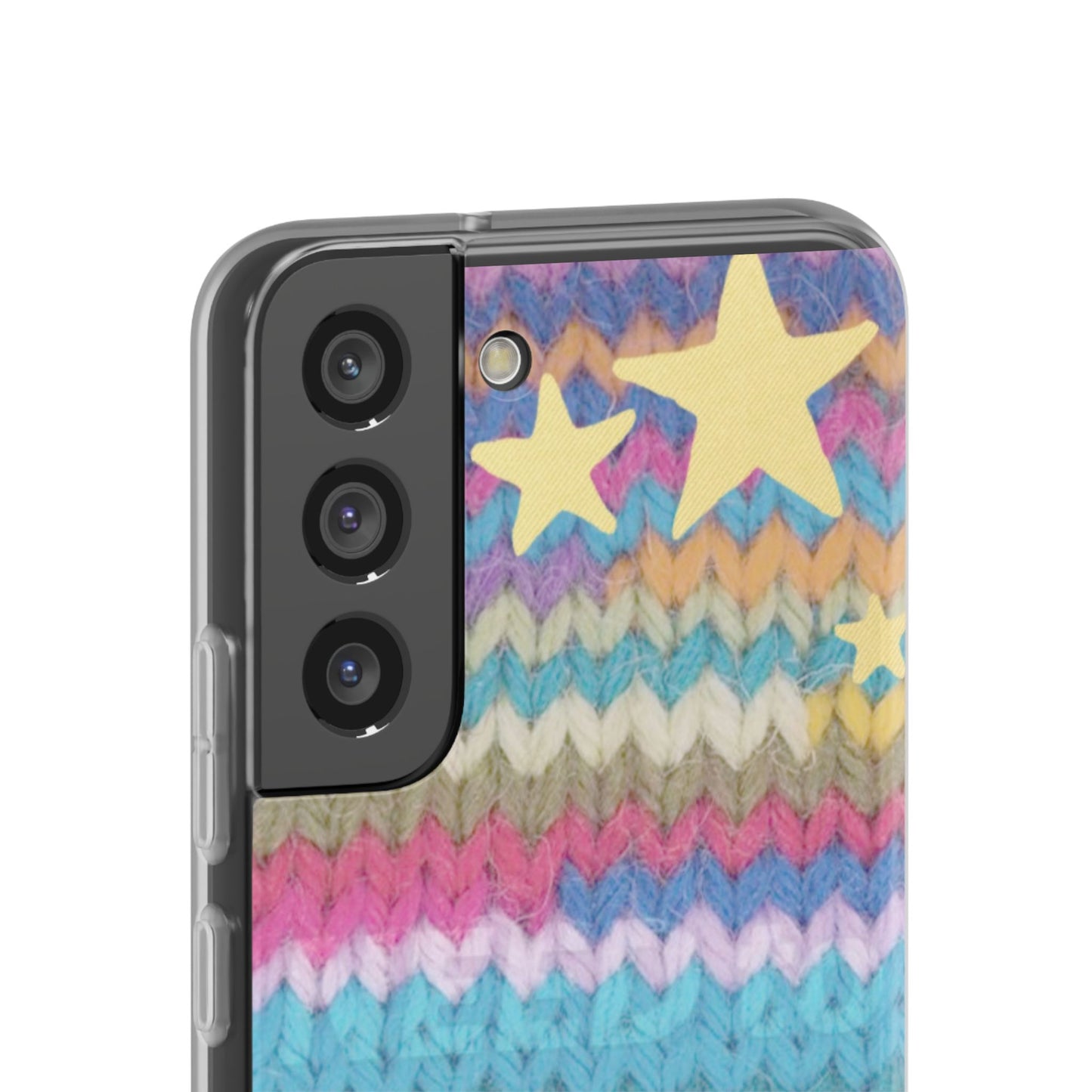 Pastel Knit Star Phone Case | Cozy Rainbow Aesthetic Case