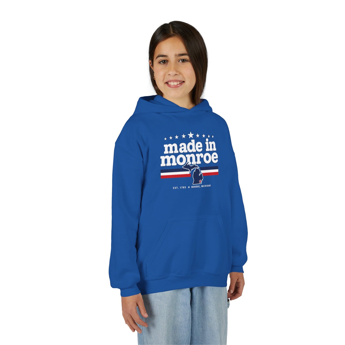 Made in Monroe Vintage Hometown Hoodie- YOUTH