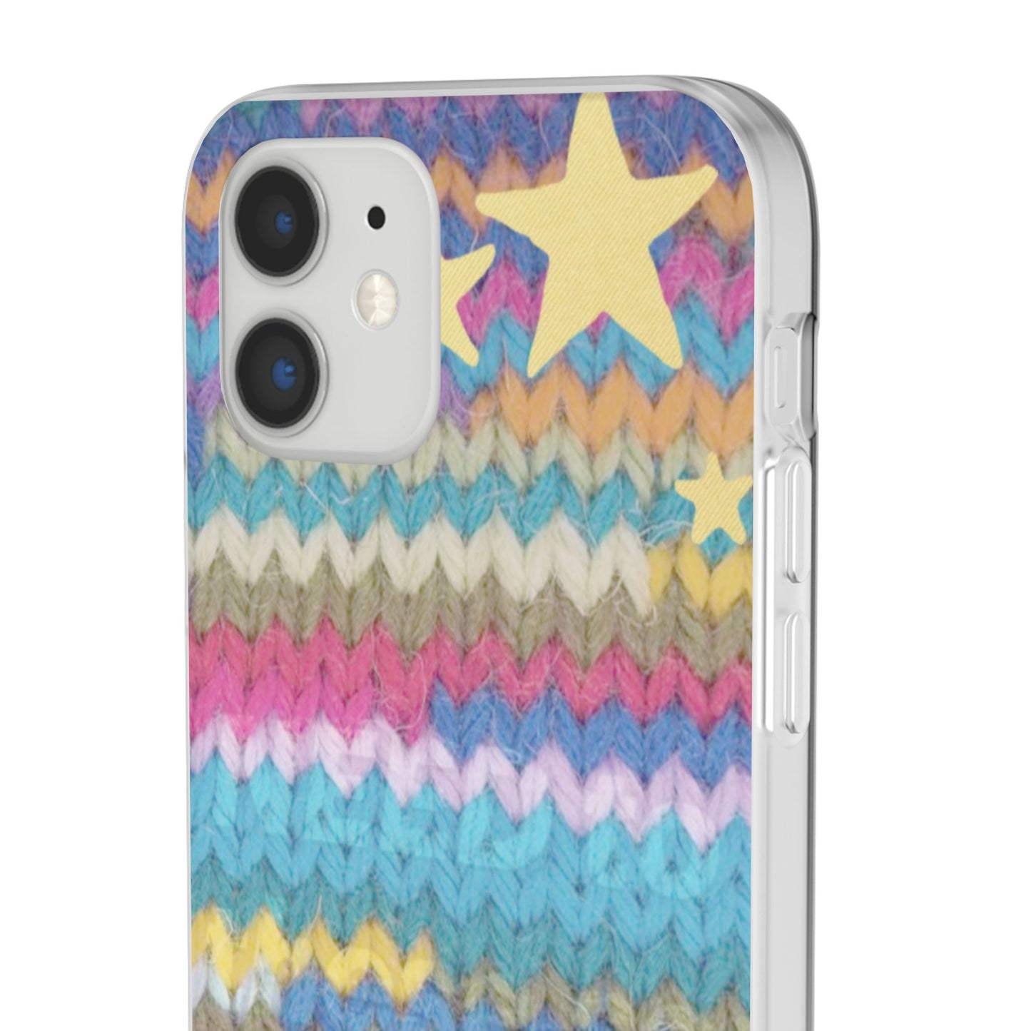 Pastel Knit Star Phone Case | Cozy Rainbow Aesthetic Case