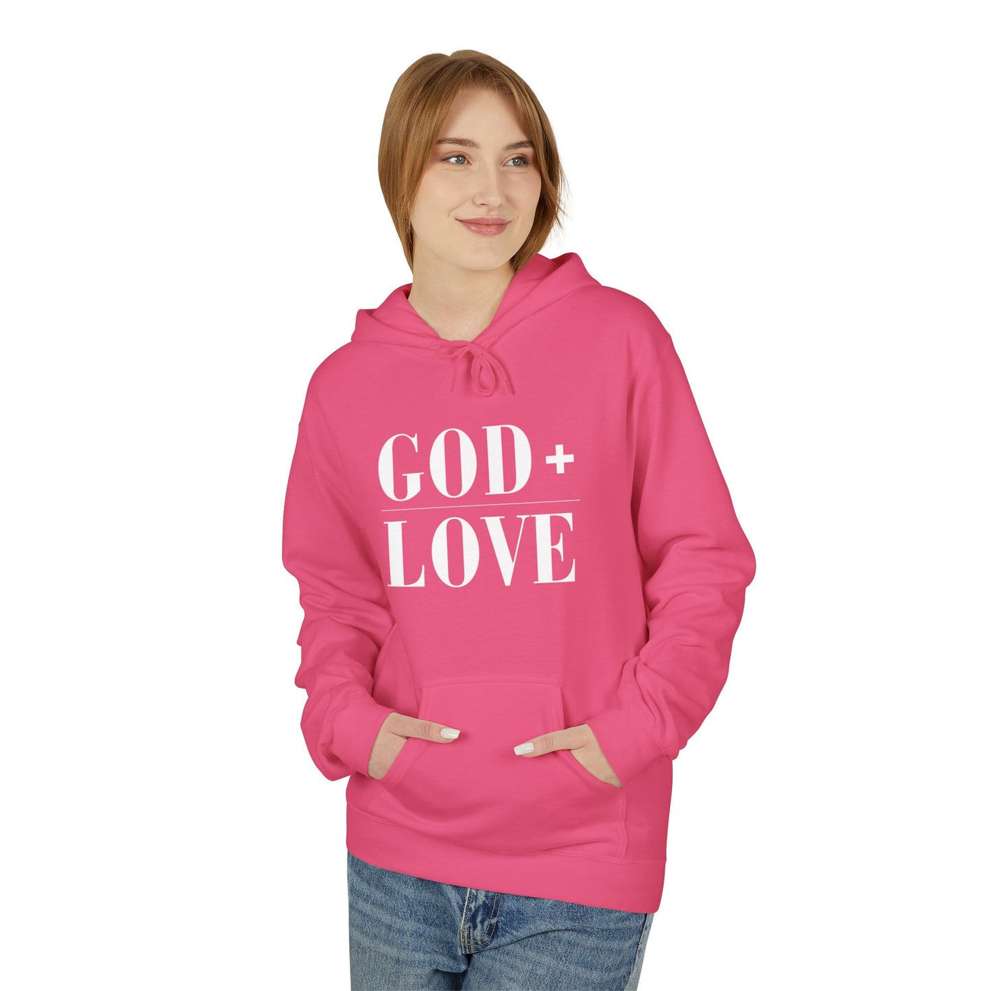 God + Love Statement Fleece Hoodie
