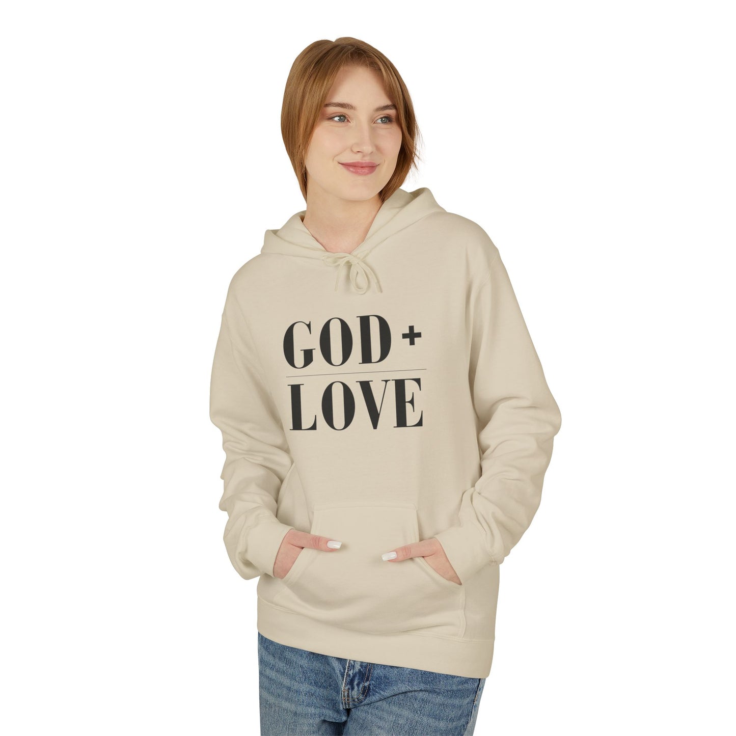 God + Love Statement Fleece Hoodie