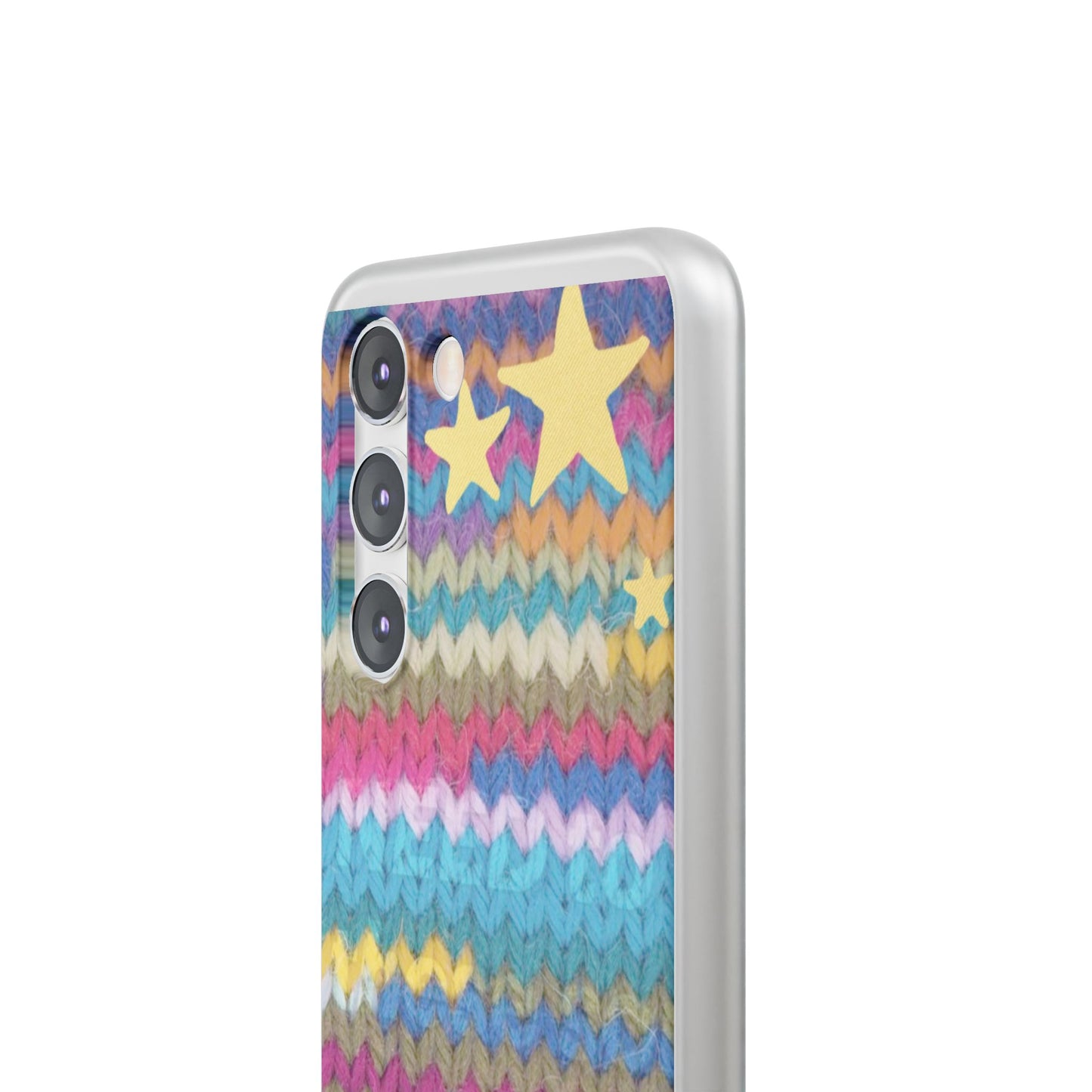 Pastel Knit Star Phone Case | Cozy Rainbow Aesthetic Case