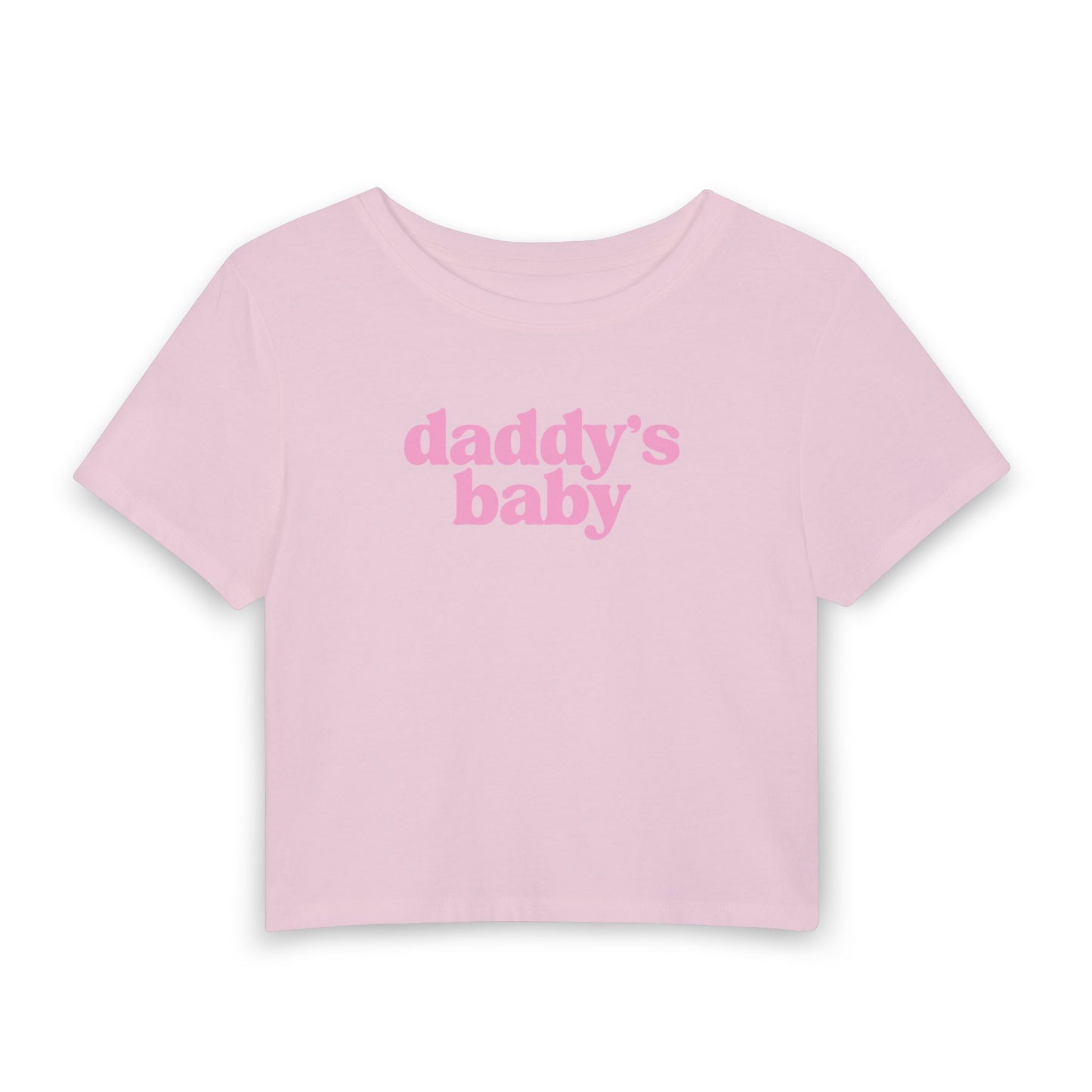 Daddy’s Baby Baby Tee | Cute Pink Graphic Crop Tee