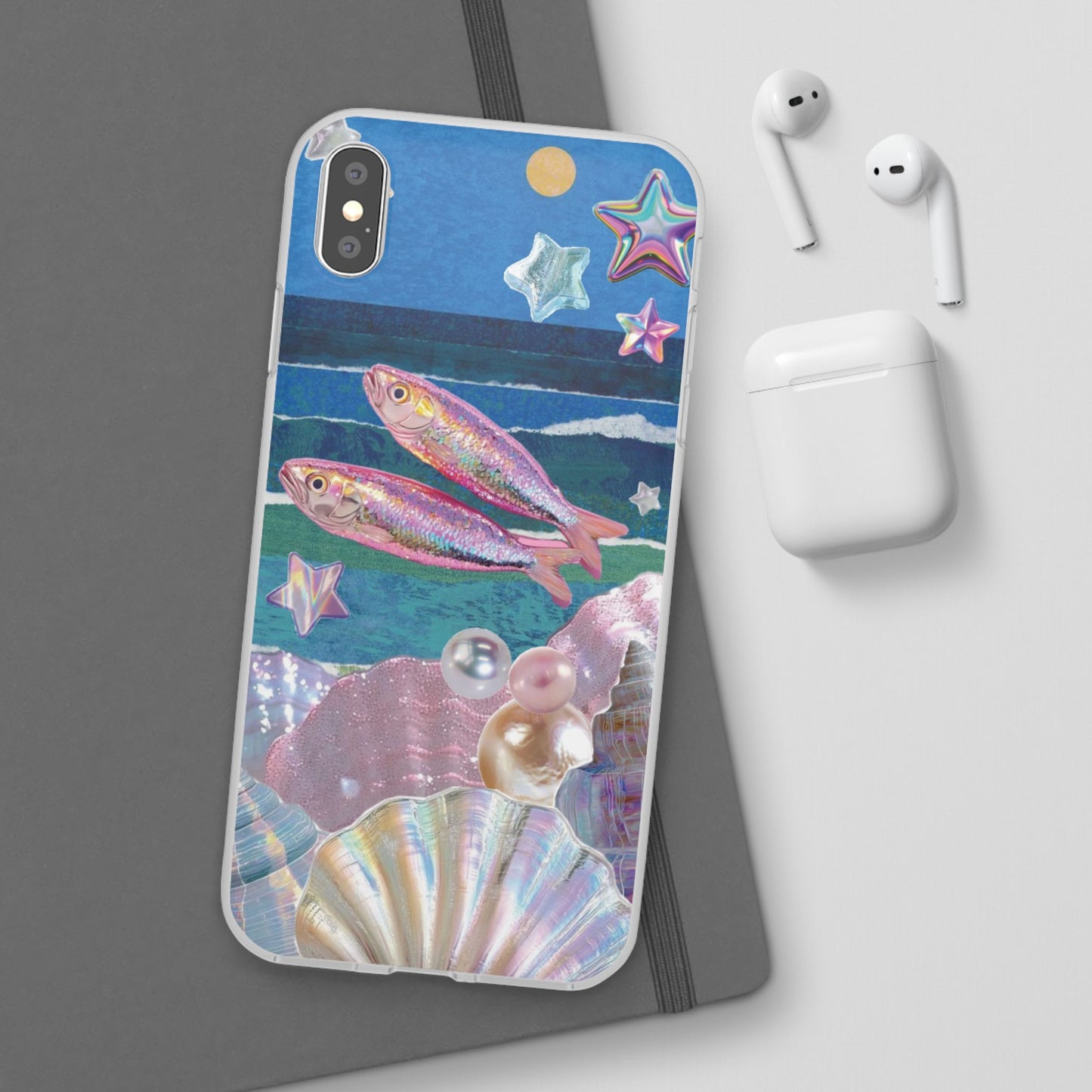 Iridescent Seashell Phone Case | Mermaidcore Ocean Aesthetic Case