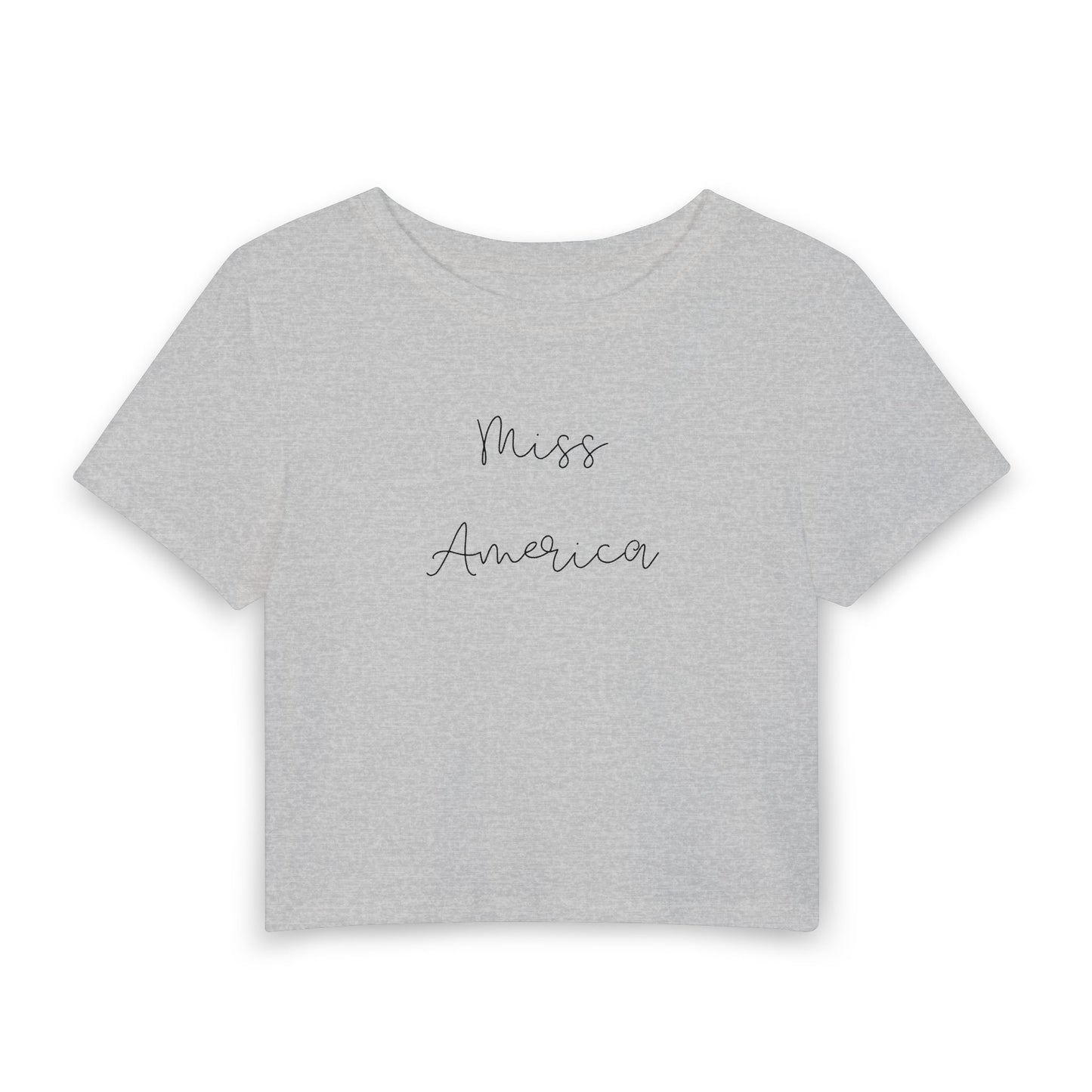 Miss America Baby Tee | Patriotic Graphic Crop Tee