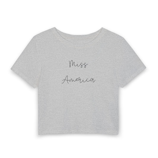 Miss America Baby Tee | Patriotic Graphic Crop Tee