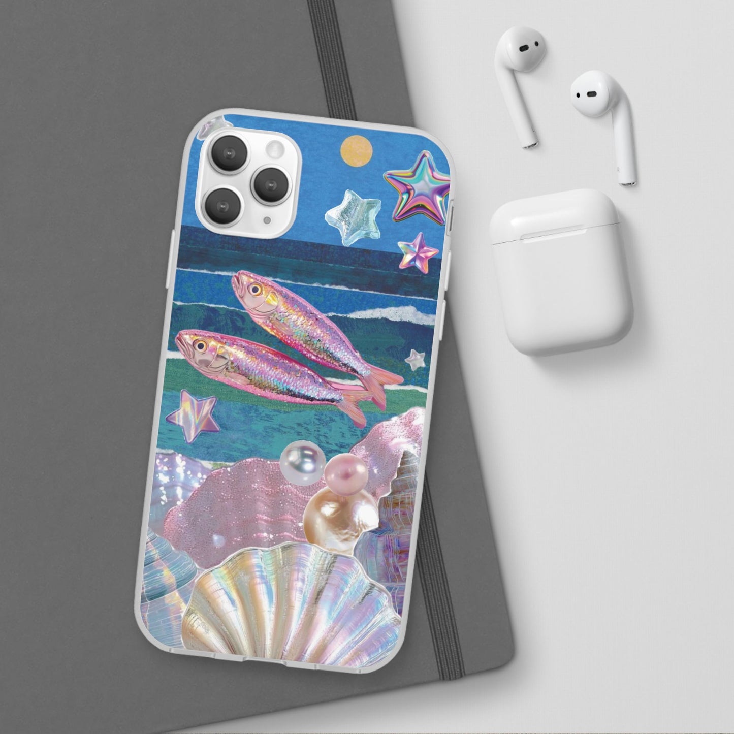 Iridescent Seashell Phone Case | Mermaidcore Ocean Aesthetic Case