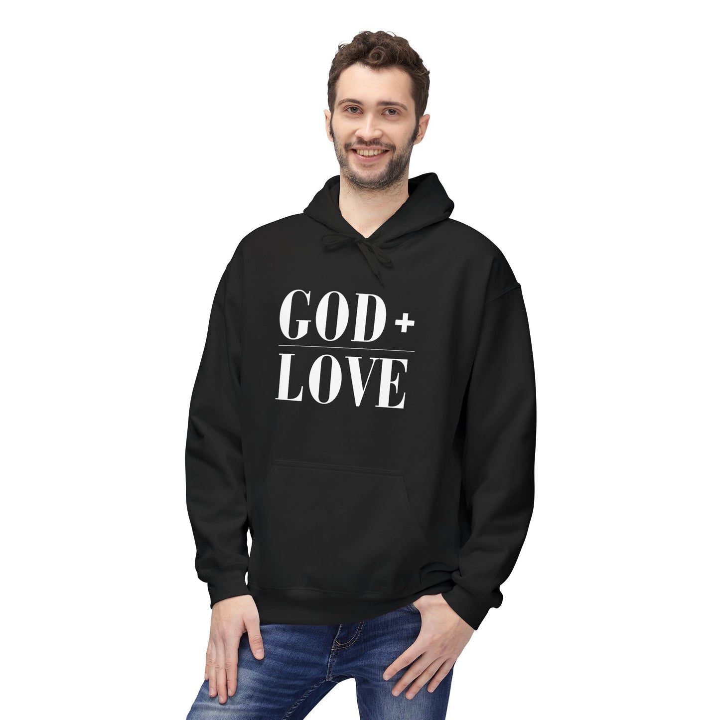 God + Love Statement Fleece Hoodie