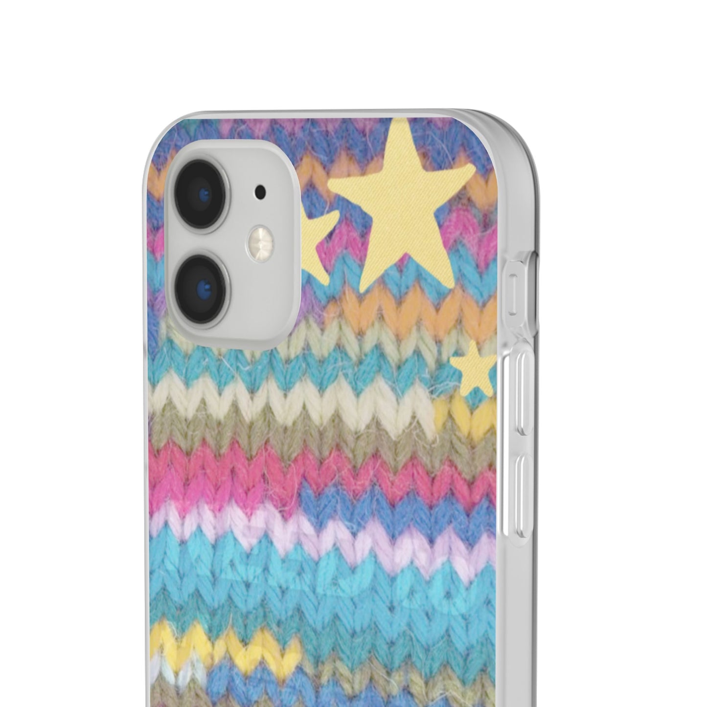 Pastel Knit Star Phone Case | Cozy Rainbow Aesthetic Case