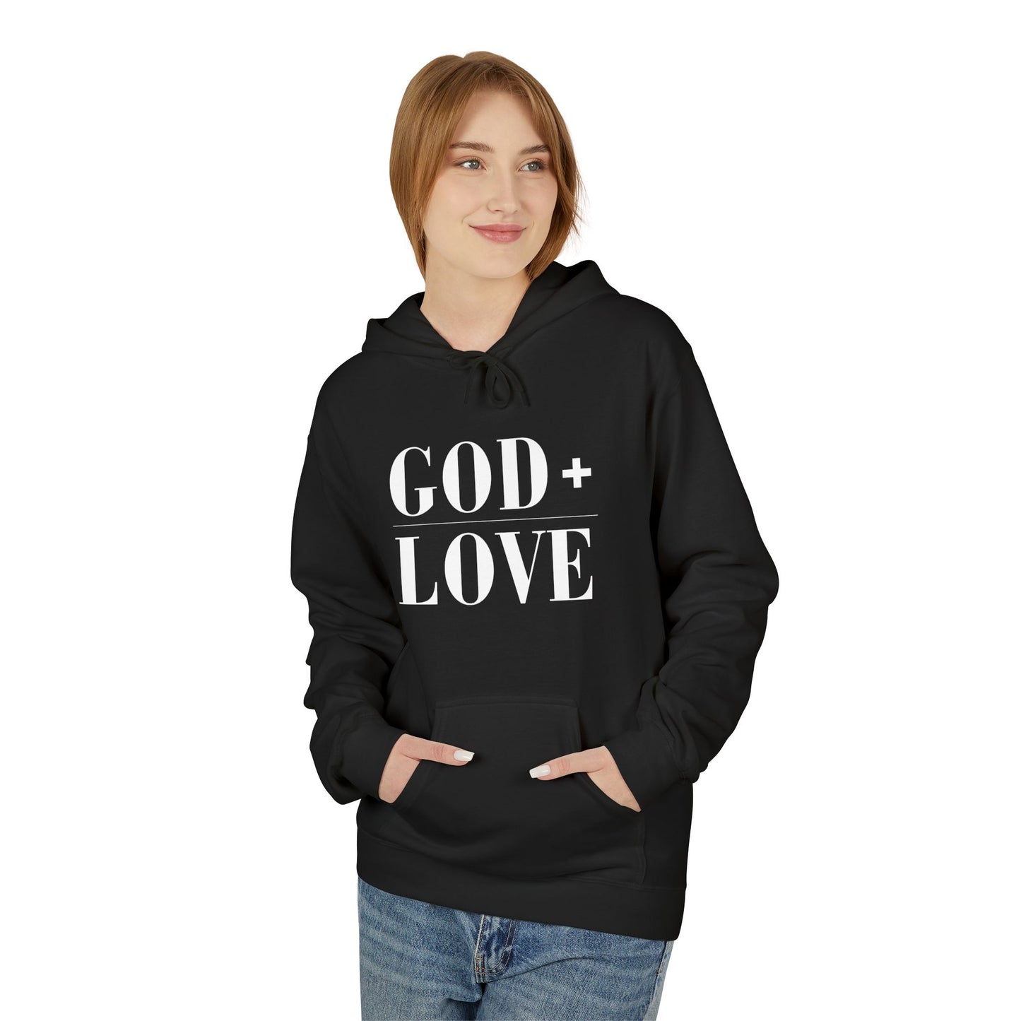 God + Love Statement Fleece Hoodie