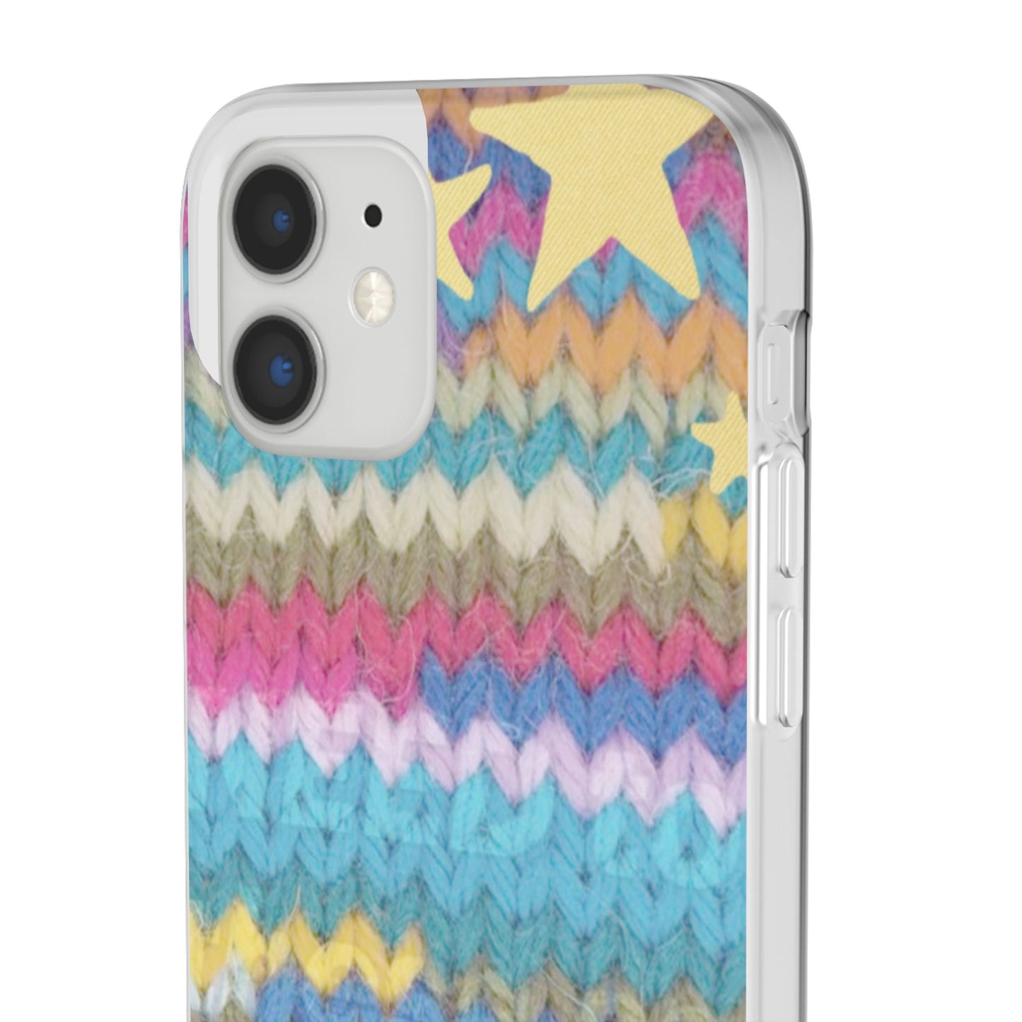 Pastel Knit Star Phone Case | Cozy Rainbow Aesthetic Case