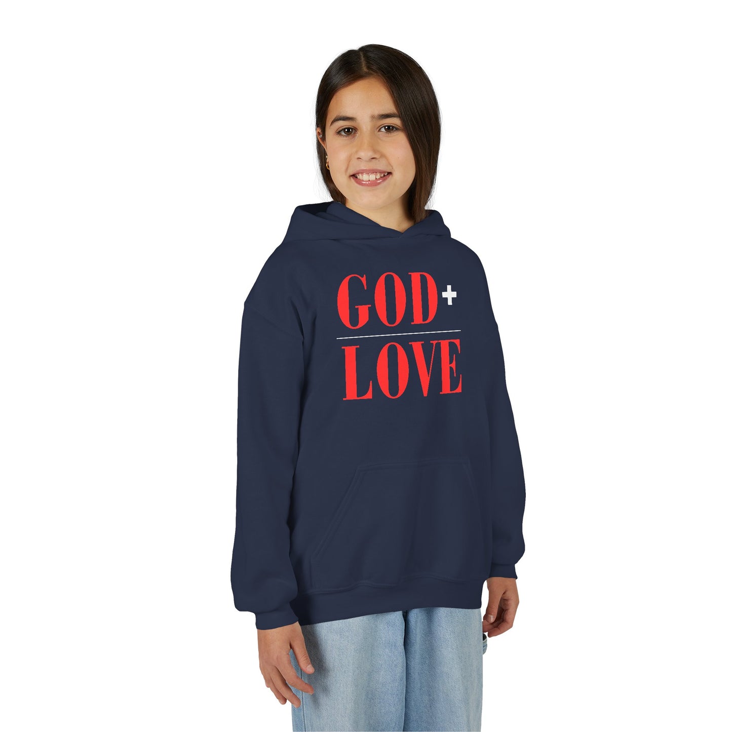 USA God Bless Love Statement Hoodie – YOUTH