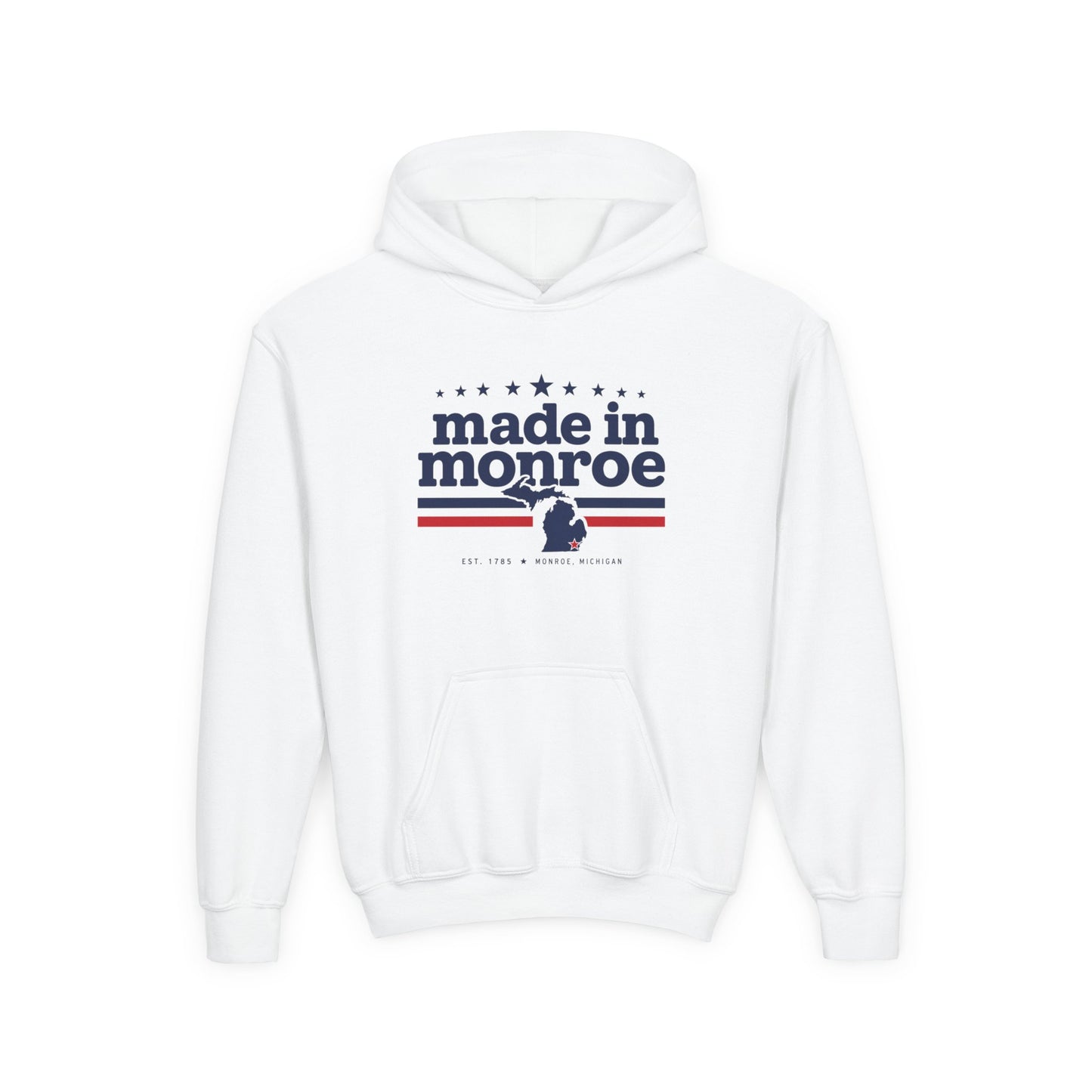 Made in Monroe Vintage Hometown Hoodie- YOUTH