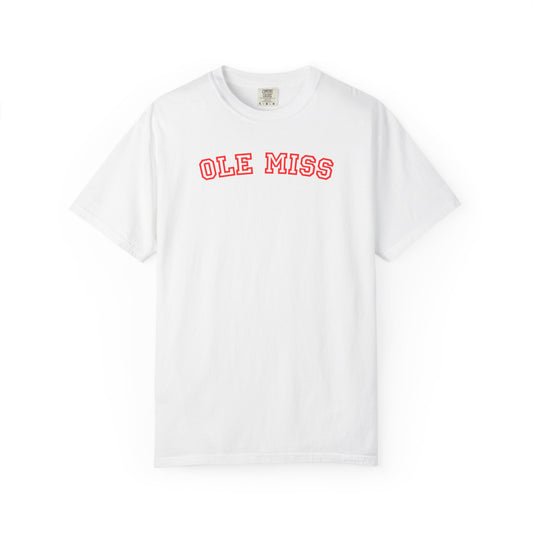 Ole Miss Varsity Graphic Tee | Retro College Style Shirt | Trendy Game Day Tee | Southern Football Aesthetic Shirt