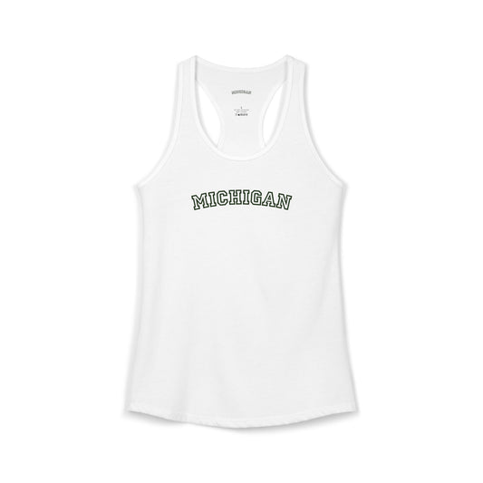 Michigan Varsity Graphic Tank | Retro Michigan Shirt | Midwest Aesthetic Tee | Trendy State Pride Shirt | College Style Tee