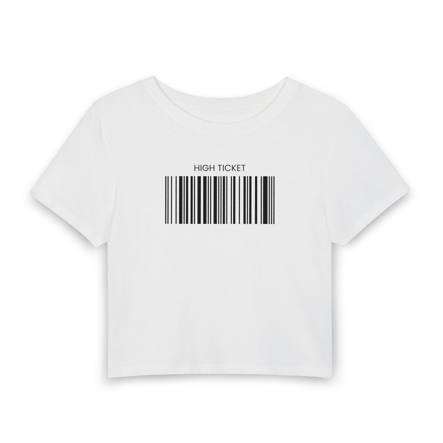 High Ticket Baby Tee | Boss Babe Barcode Crop Top