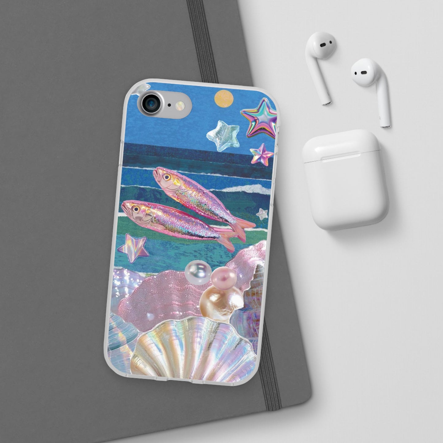 Iridescent Seashell Phone Case | Mermaidcore Ocean Aesthetic Case