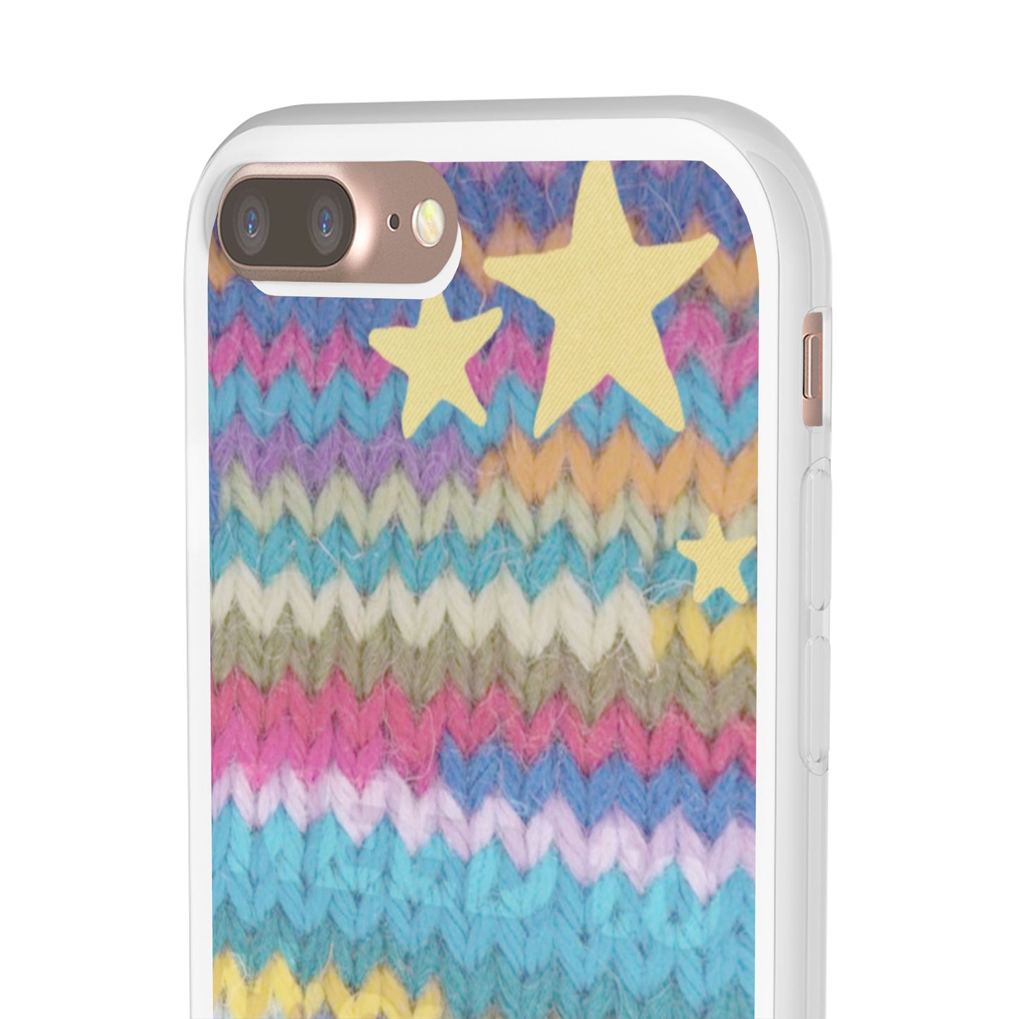 Pastel Knit Star Phone Case | Cozy Rainbow Aesthetic Case