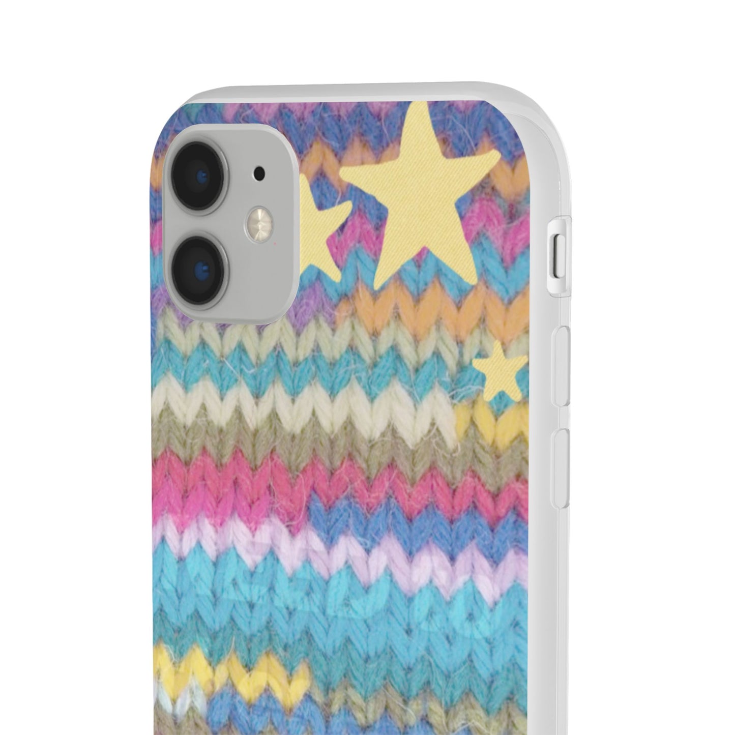 Pastel Knit Star Phone Case | Cozy Rainbow Aesthetic Case