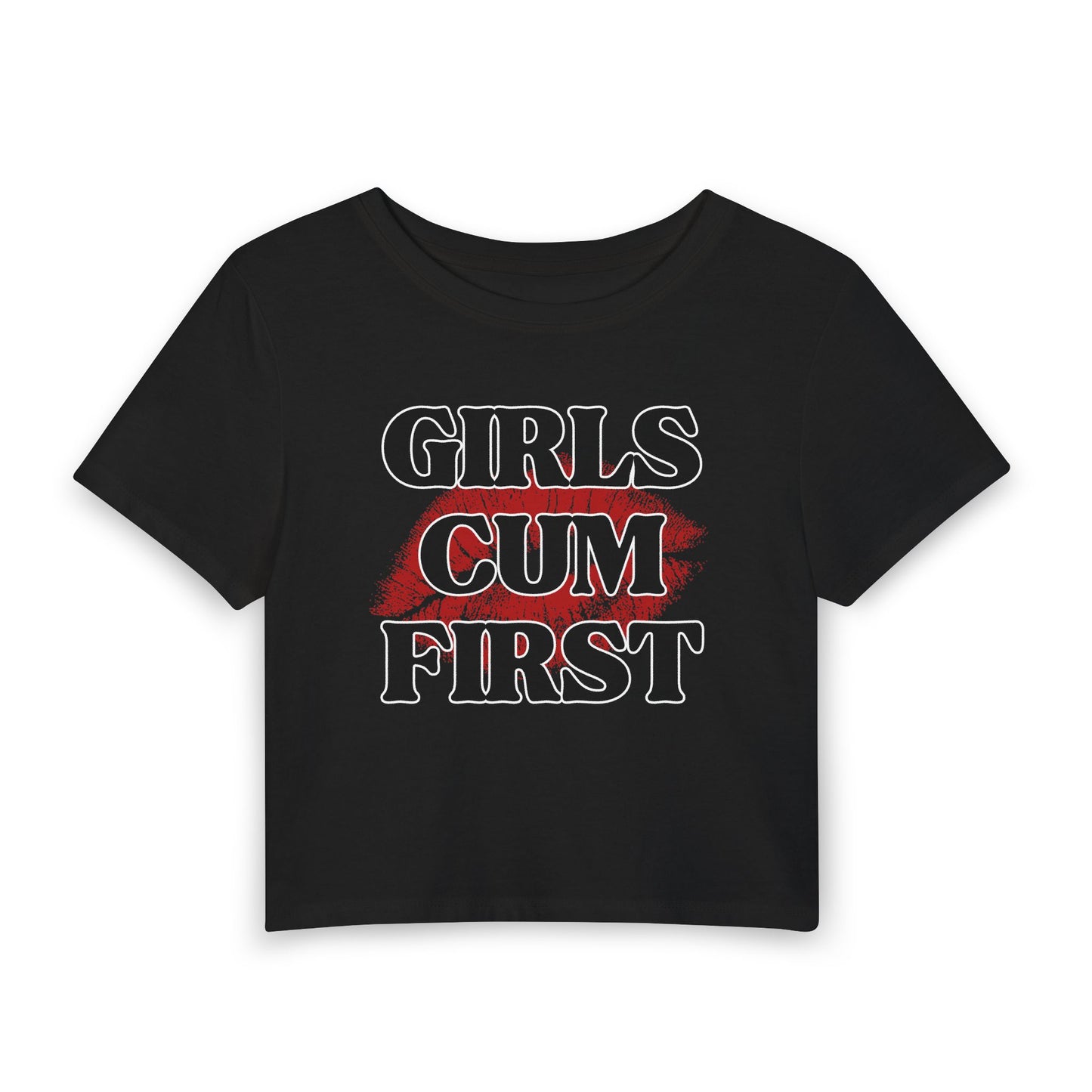 Girls Come First Graphic Baby Tee | Bold Feminine Statement Shirt